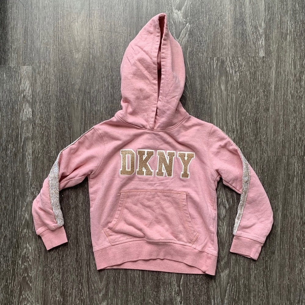 DKNY Pink pullover sweatshirt. Girl 5. New
